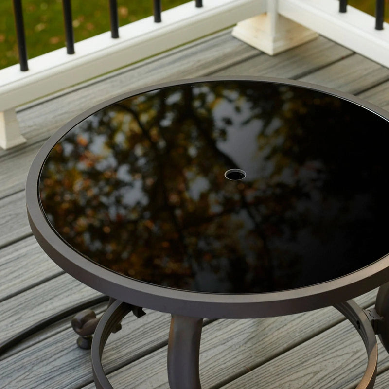 Tog 20 Round Black Tempered Glass Burner Cover FST CFT-GLASS