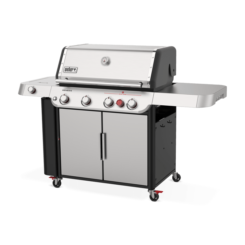 Weber Weber Genesis S-435 4-Burner BBQ in Stainless Steel with Side Burner & Sear Zone Freestanding Gas Grill