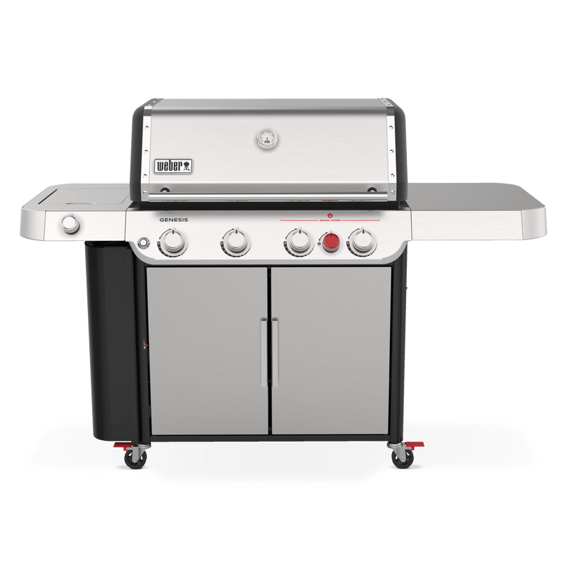 Weber Weber Genesis S-435 4-Burner BBQ in Stainless Steel with Side Burner & Sear Zone Propane / Stainless Steel 36400001 Freestanding Gas Grill 077924174704