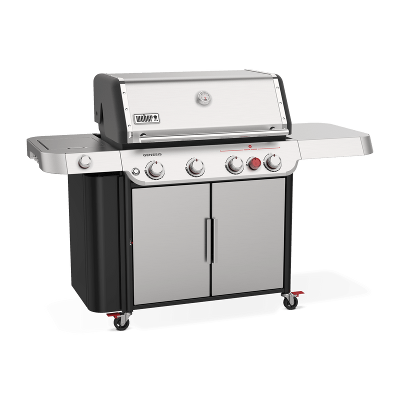 Weber Weber Genesis S-435 4-Burner BBQ in Stainless Steel with Side Burner & Sear Zone Freestanding Gas Grill