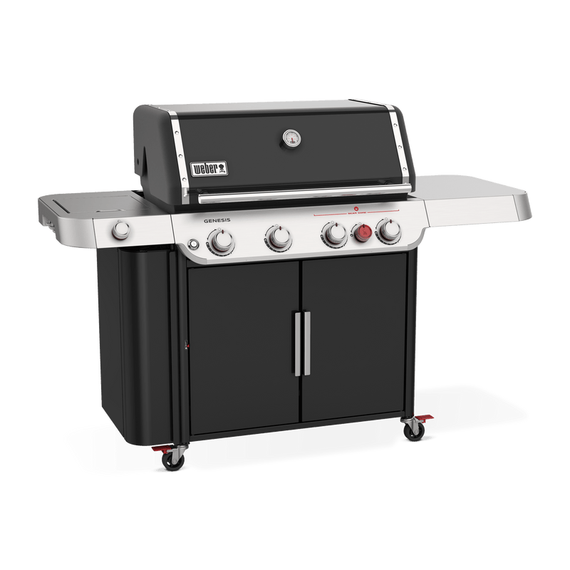 Weber Weber Genesis E-435 4-Burner BBQ in Black with Sear Zone & Side Burner Freestanding Gas Grill