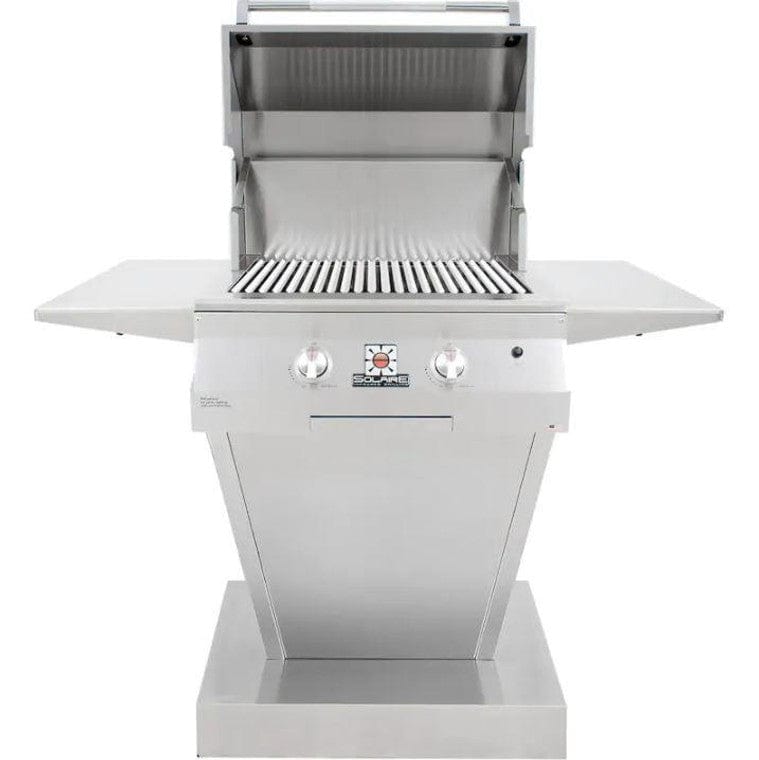 Solaire 27" Deluxe Infrared Gas Grill on Angular Pedestal Base
