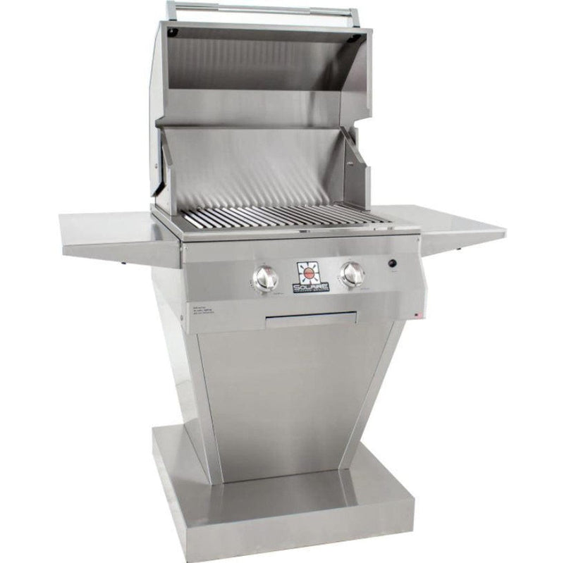 Solaire 27" Deluxe Infrared Gas Grill on Angular Pedestal Base