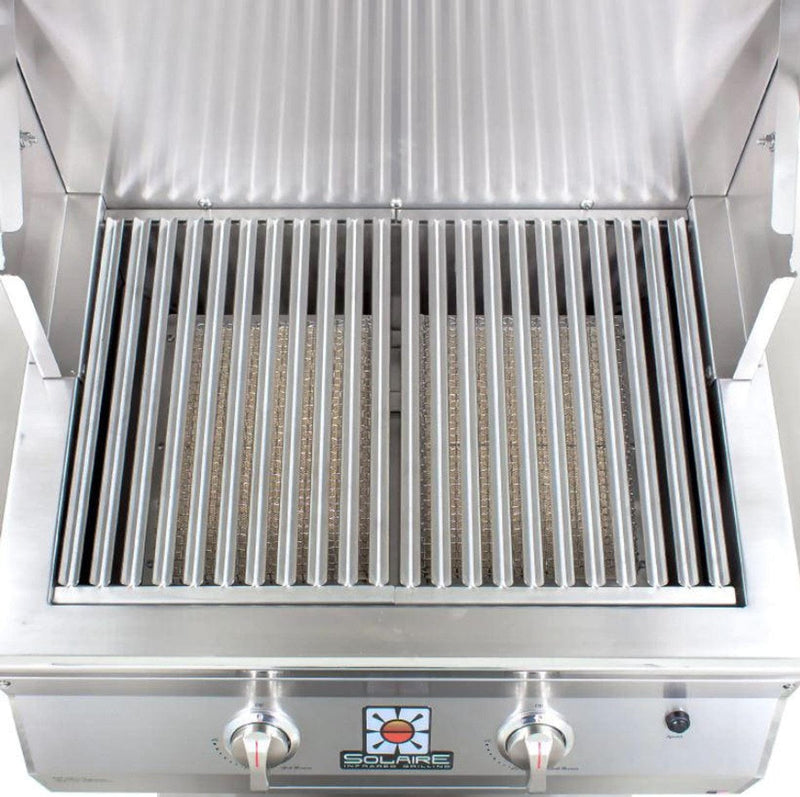 Solaire 27" Deluxe Infrared Gas Grill on Angular Pedestal Base
