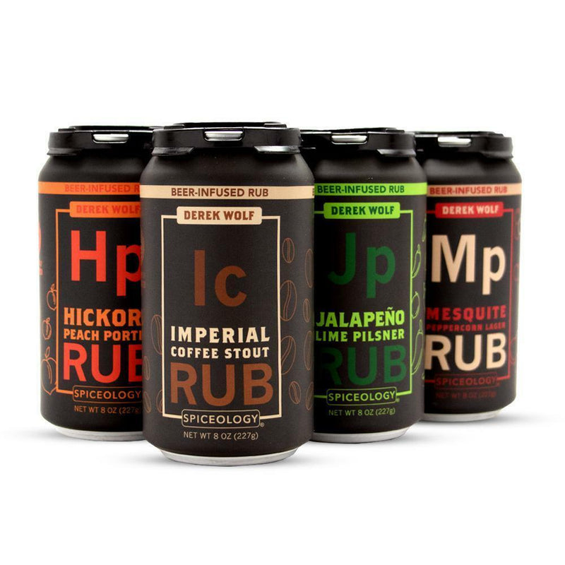 Spiceology Derek Wolf 6 Pack Beer Rub Sampler (8oz x 6)