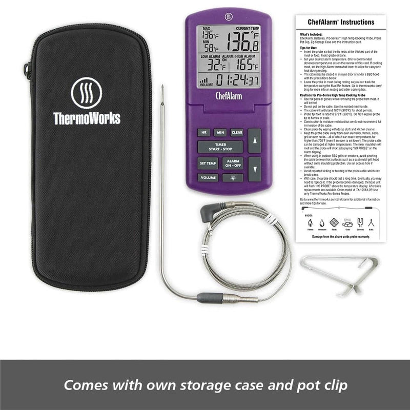 ThermoWorks ChefAlarm Cooking Alarm Thermometer and Timer TX-1100