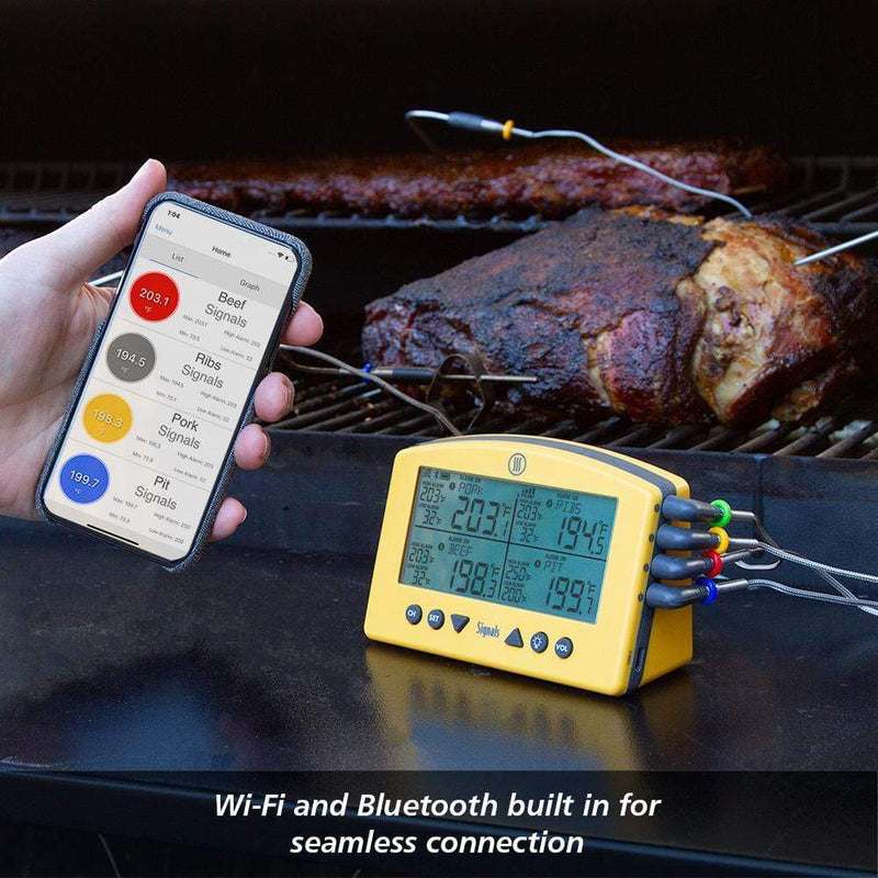 Thermoworks Signals 4-Channel BBQ Alarm Thermometer (WiFi + Bluetooth)