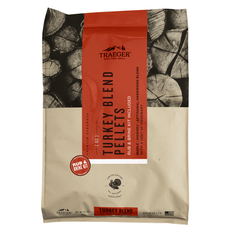 Traeger Turkey Blend Wood Pellets 18lb (Limited Edition) + Briner Kit