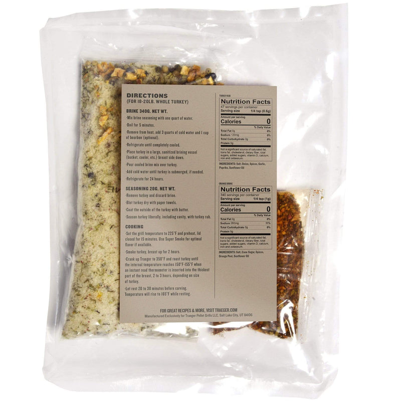 Traeger Turkey Blend Wood Pellets 18lb (Limited Edition) + Briner Kit