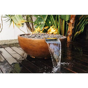 TrueFlame TrueFlame 30" Brown Adobe Series Fire and Water Bowl Natural Gas / Brown TF-GFRC-FBWBR-30N Firepit Table Round