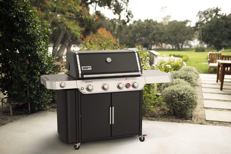 Weber Genesis E-435 4-Burner BBQ in Black with Sear Zone & Side Burner
