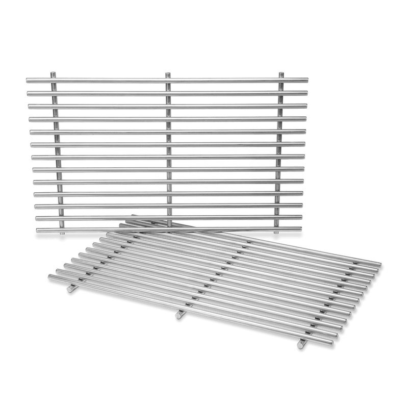 Weber Stainless Steel Cooking Grate Set For Summit 400 with Smoker Box