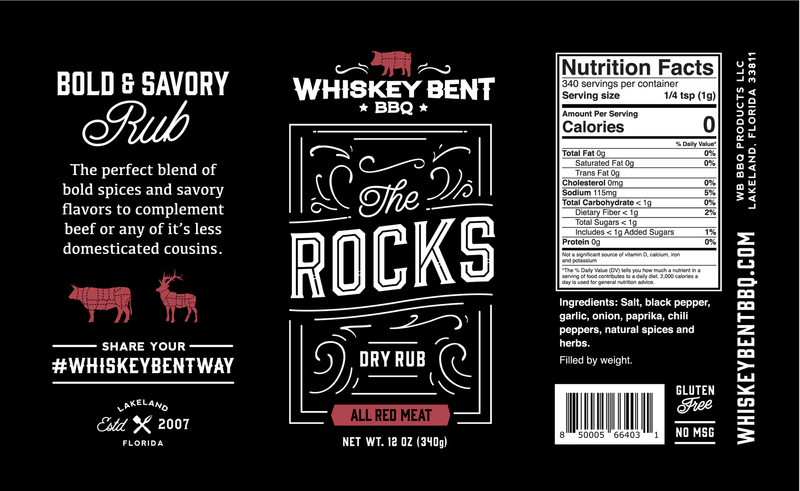 Whiskey Bent BBQ The Rocks Dry Rub (12oz)